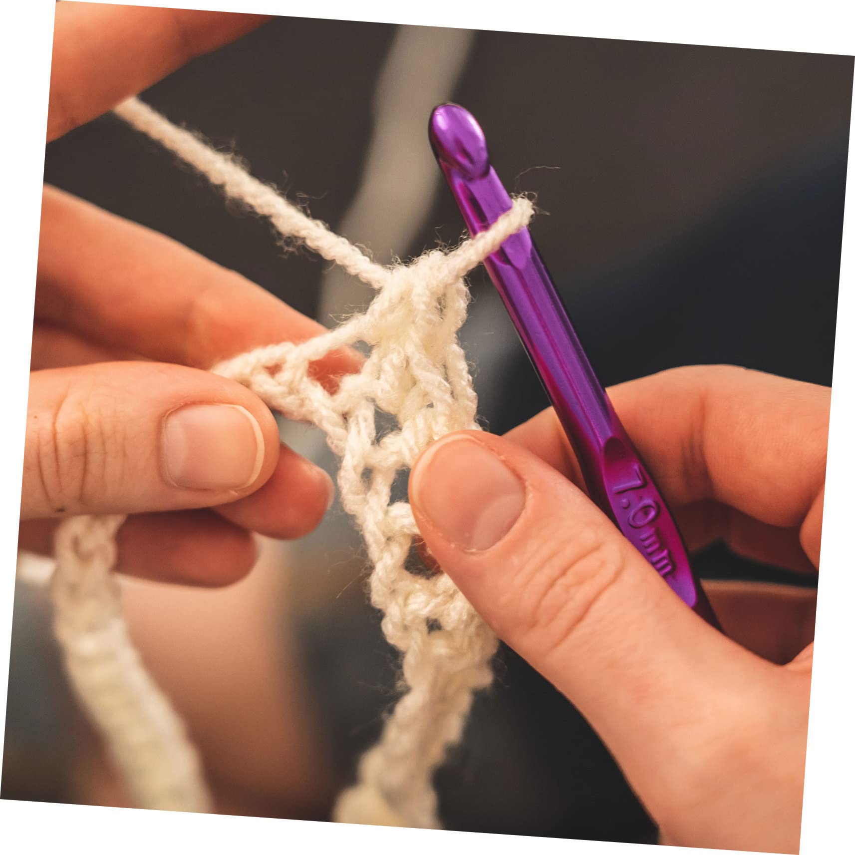 SHINEOFI 1 Juego crochet afgano accesorios de ganchillo gancho de tejer tunecino Gancho de crochet herramientas de costura de ganchillo ganchos de tejer caja de herramientas