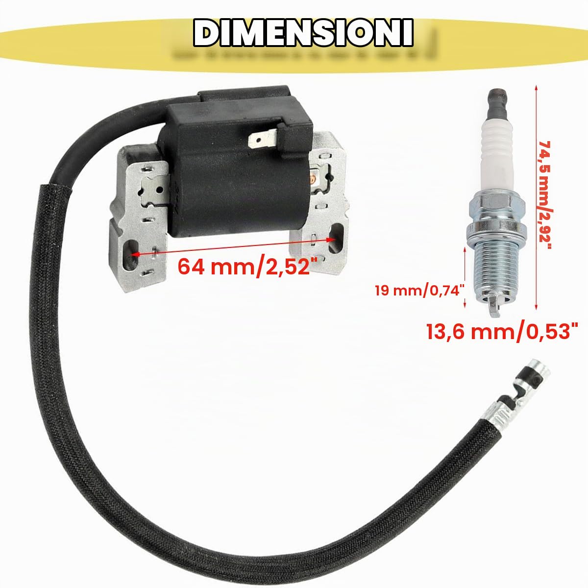 ZAMDOE 591459 Bobina di accensione Magneto Armatura di ricambio per Briggs and Stratton 19A400 19B400 19C400 20A114 Parti di motori per tosaerba 492341 491312 495859 490586 per Toro trattorino