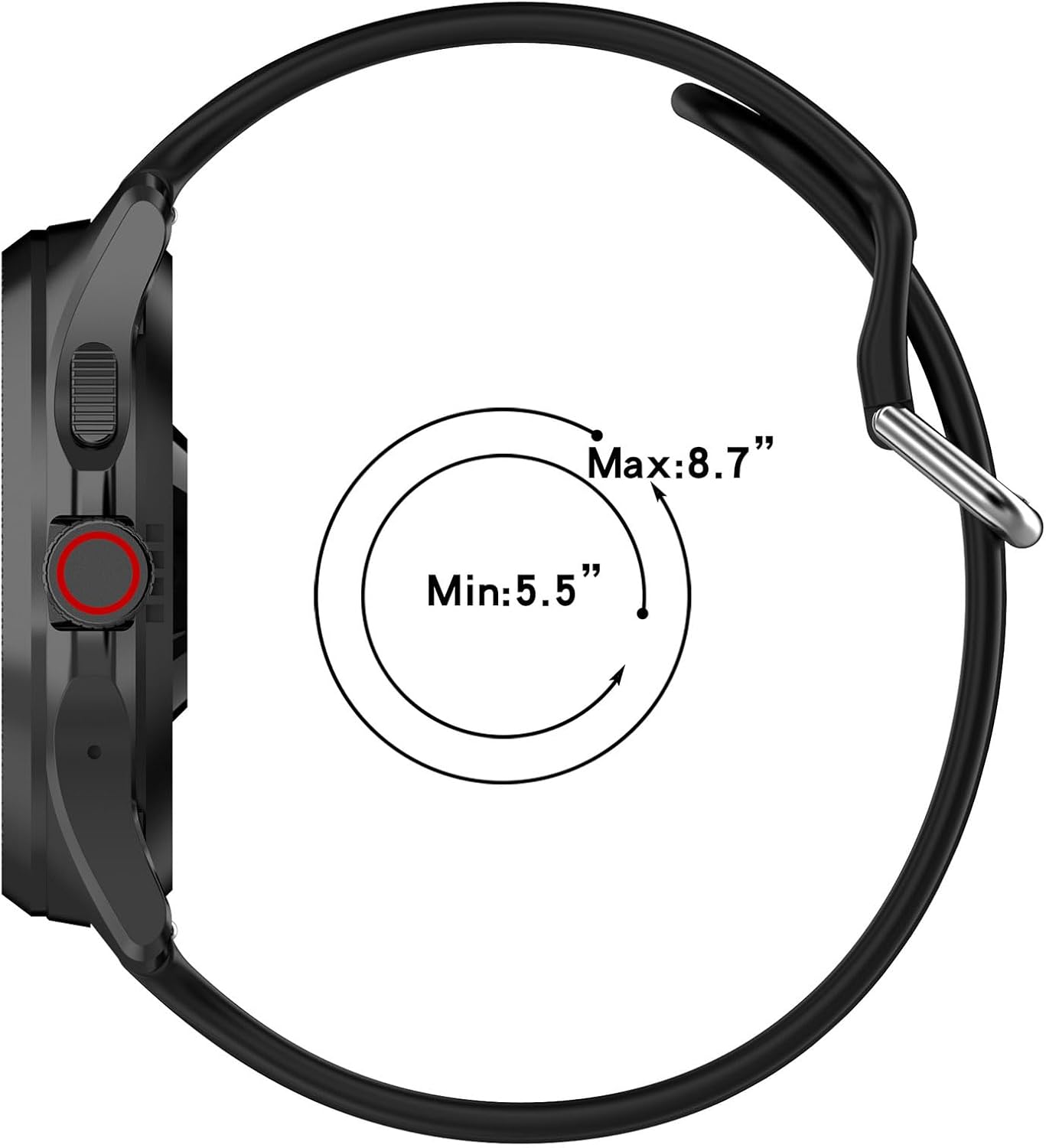 FitTurn [2 Pack Replacement Silicone Wristband Adjustable Accessory Bands Strap for iTech Fusion 3 Watch - Image 3