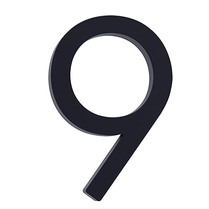 Costar Goods Modern 3D House Numbers for Outside - 5 Inch Black Floating Address Numbers with Flush or Elevated Mounting Options that Create Beautiful Shadow Effects on Your Home - Hardware Included