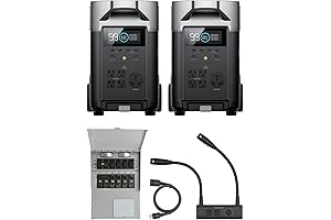 EcoFlow Dual Fuel Smart Generator: 2 DELTA Pro with Double Voltage Hub and Transfer Switch