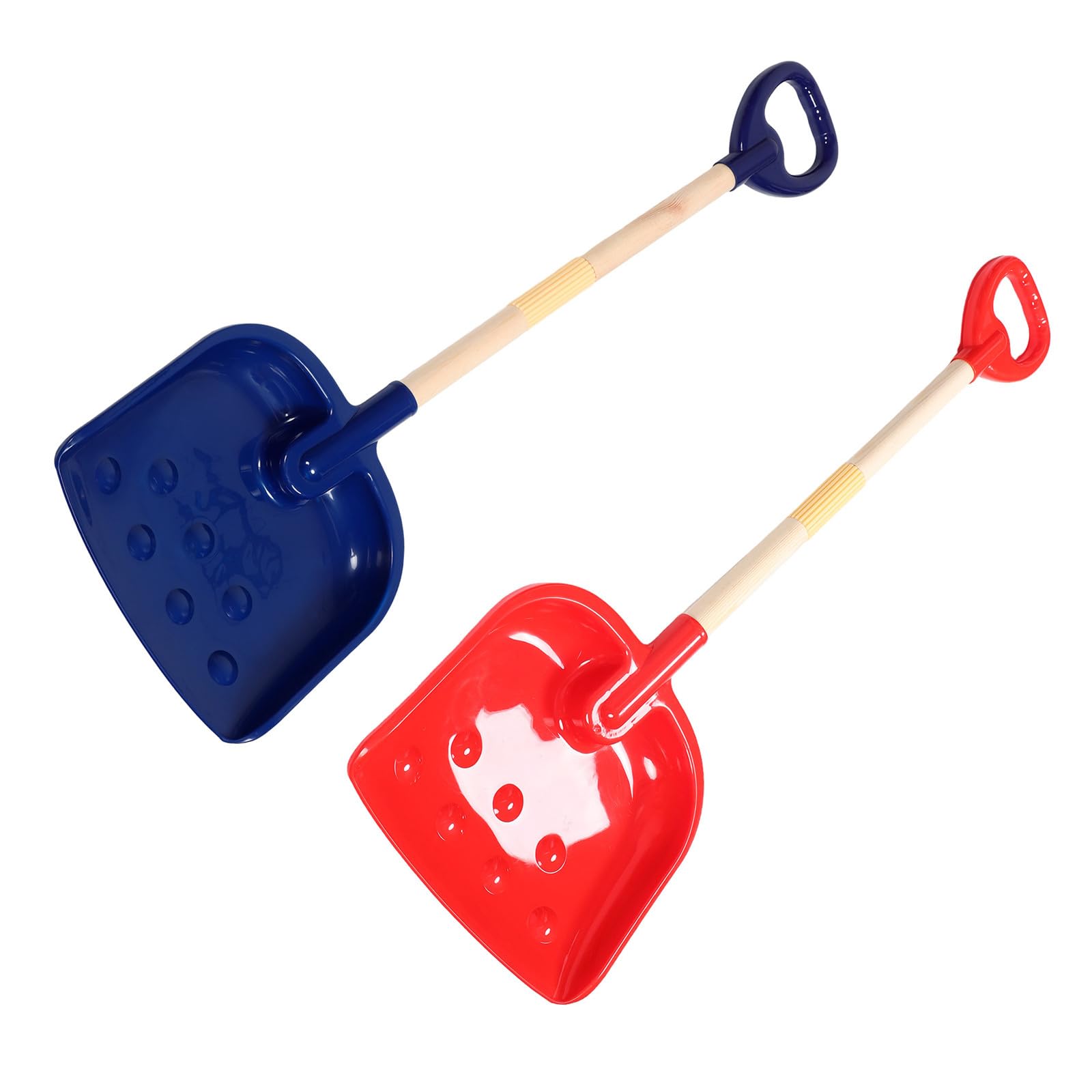 SUPVOX Set di 2 Pale da Spiaggia Neve per Bambini - Palette per Sabbia in Plastica Resistente da 30" con Manici Ergonomici, Lunghe Pale da Spiaggia per Bambini Piccoli, Giochi