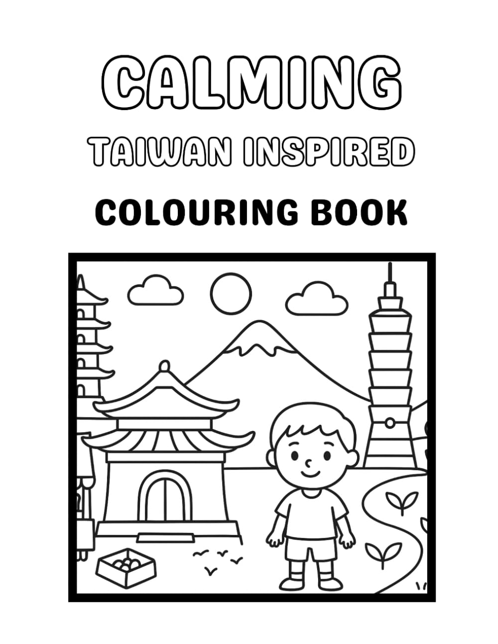 Calming Taiwan Inspired Colouring Book