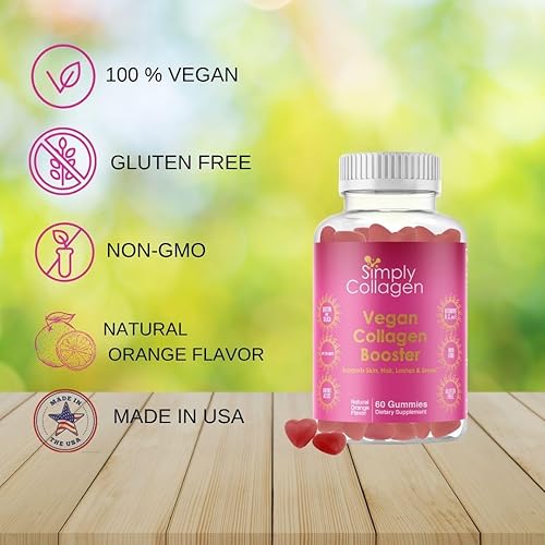 Miniatura 4 de Simply Collagen Gomitas veganas potenciadoras de colágeno para mujeres y hombres, promueve la piel, el cabello, las uñas y las pestañas jóvenes y