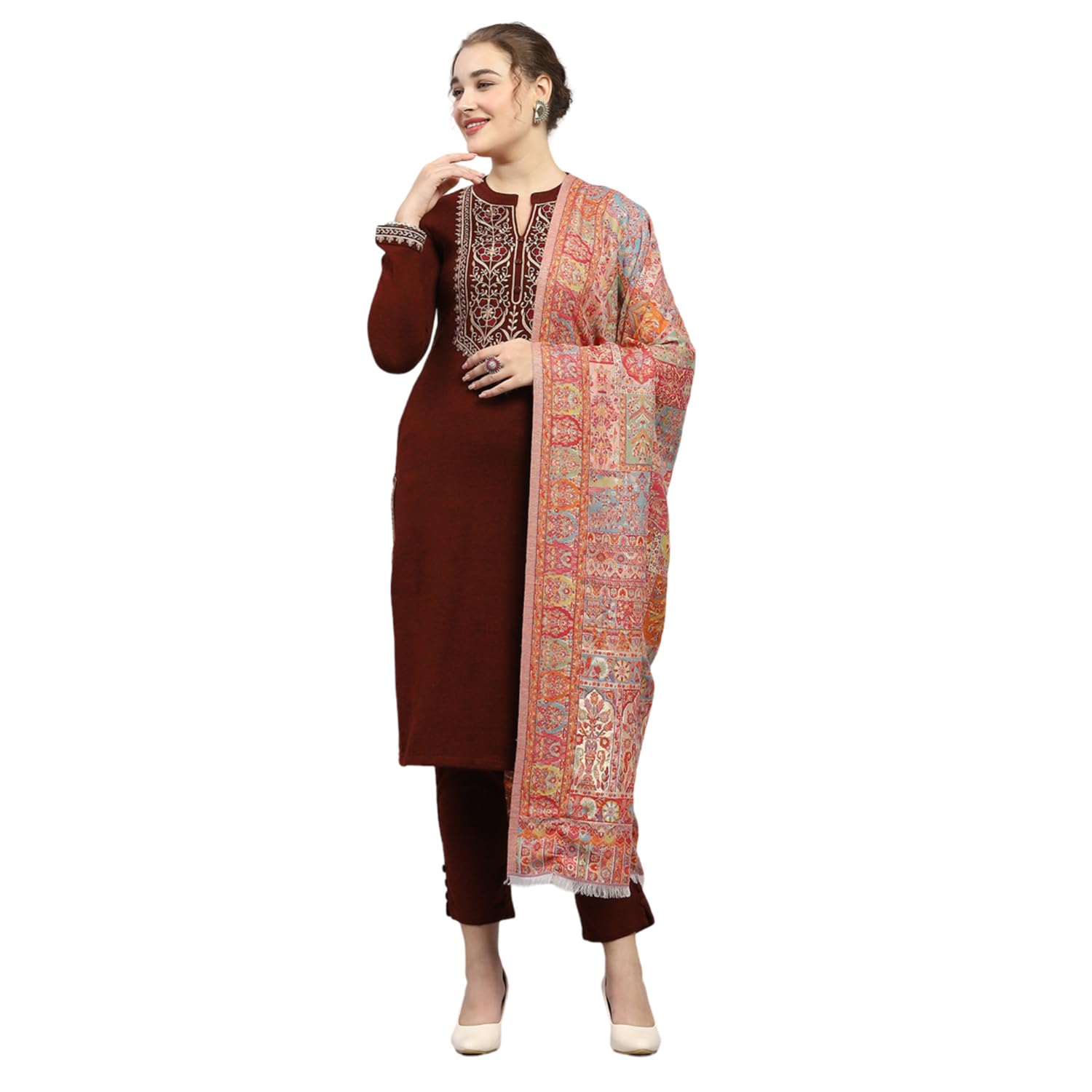 monte carlo Womens Multi Color Self Design Shawl-picture-30