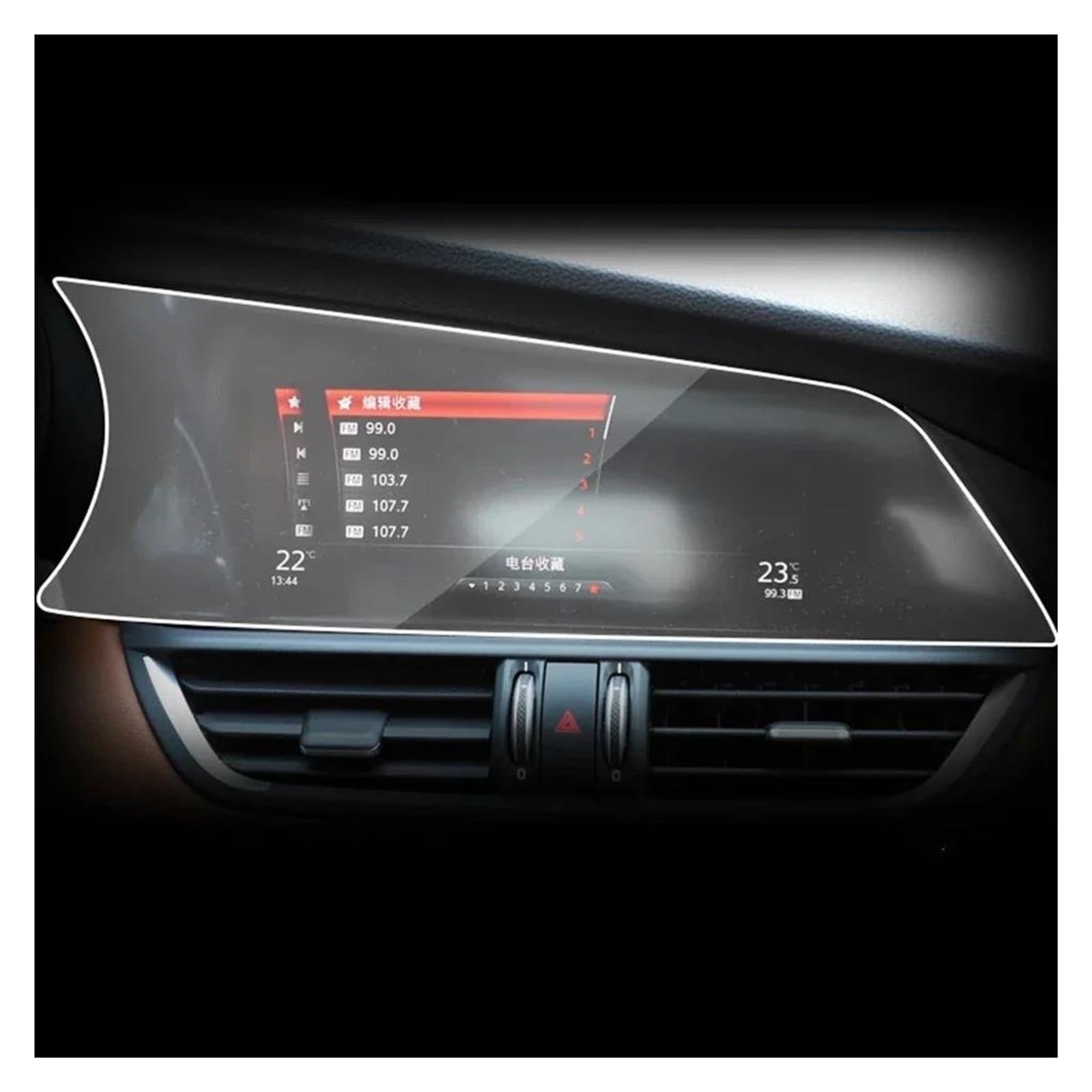 Protezione schermo auto Per Alfa Per Romeo Per Giulia 2015-2023 Accessori Per Auto Schermo Navigazione GPS Pellicola Protettiva Vetro Temperato Anti-graffio Da 8,8 Pollici GPS Proteggi Schermo