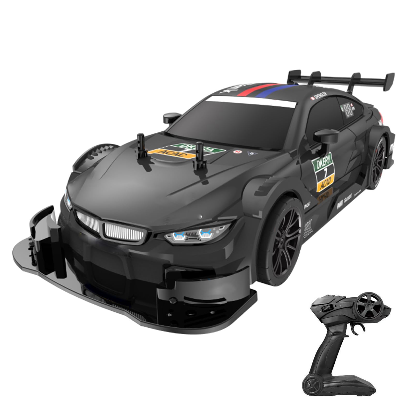 Dodoore 1:16 Scale RC Drift Car, 2.4GHz 40KM/H High Speed Racing Sport Toy Car with LED Light & Drifting Racing Tires Gifts for Teens Adults
