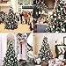 AerWo 6FT Flocked Snow Christmas Tree, Artificial Christmas Pine Trees with Metal Stand for Festive Holiday Decor (1000 Tips)