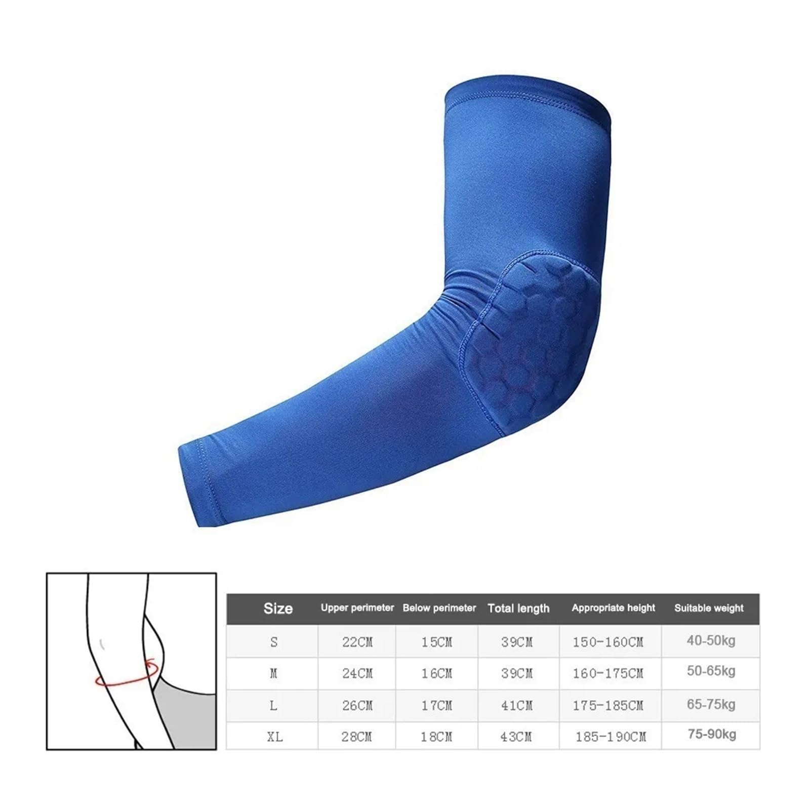 coudiere 2PCS Sports Elbow Support Training Brace Protective Gear Elastic Arm Sleeve Bandage Pads Basketball Volleyball(Black,L)