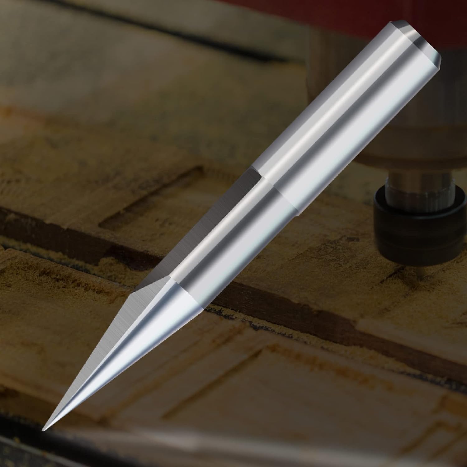 ドリル 10個6mmシャンクフラットボトム彫刻ビットV字型カービングカッターPCB超硬エンドミル,30Dx0.6