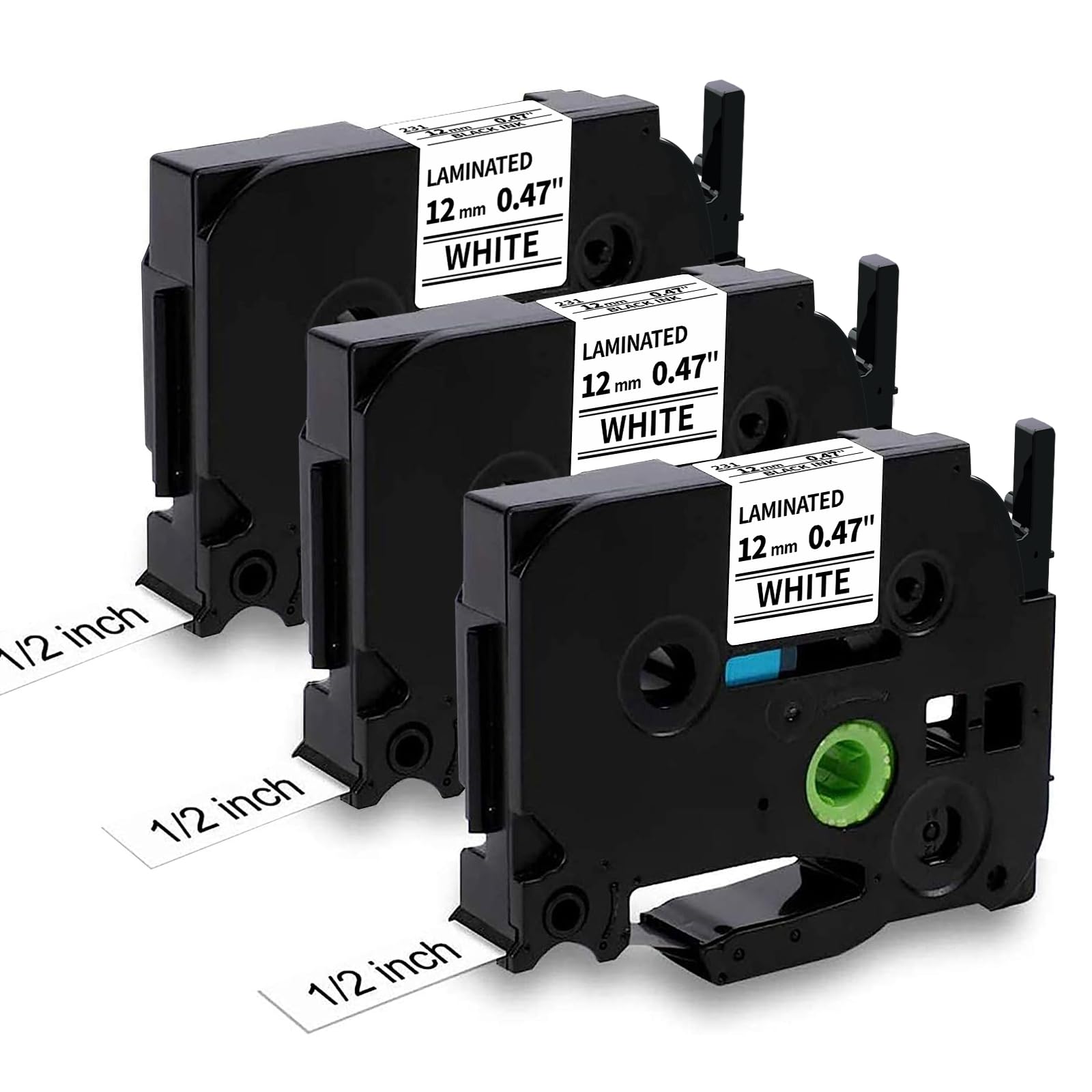 Nastro Brother TZe - 6 Cartucce Colorate 12mm X 8m, Per Stampanti Etichette PT-1000 E Altri Modelli - Foto 2