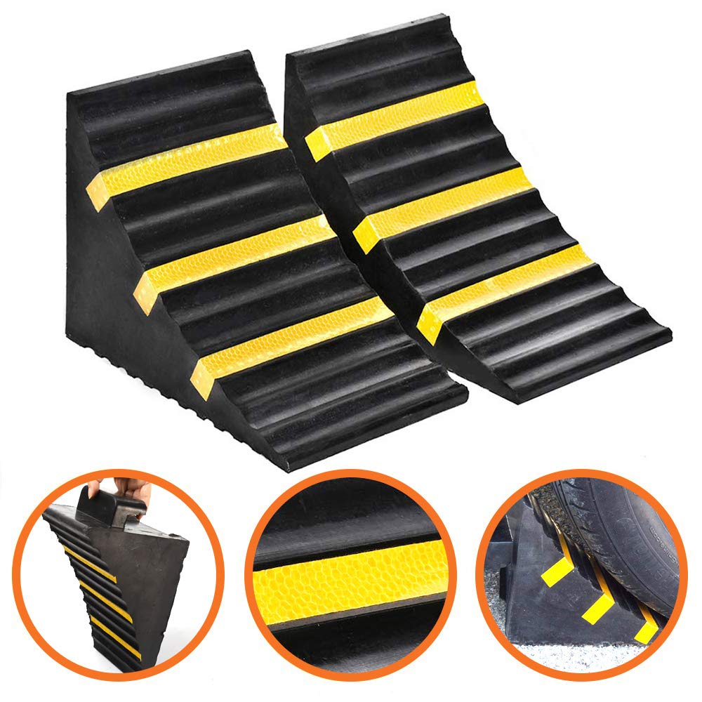 Buy Genubi Industry 2 Pack Black Heavy Duty Extra Large Solid Rubber