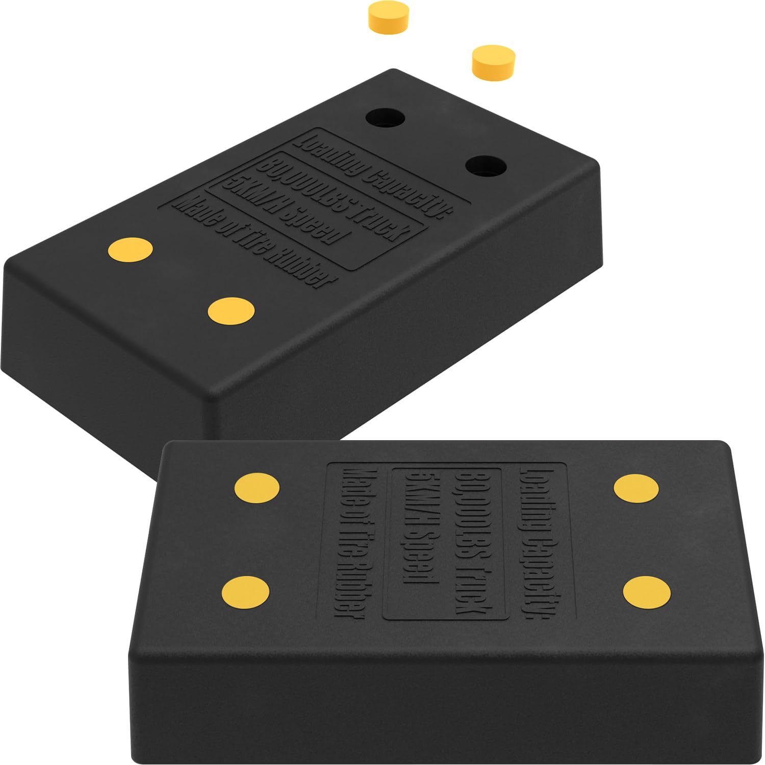 OranLite 2 Pack Heavy-Duty Rubber Dock Bumper, Molded Dock Bumpers for Boat Docks, Marinas, Loading Docks, Parking Spots, Truck & Trailer Protection (