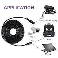 Vista 7 de DC Power Adapter Extension Cable 60 feet 2.1mm x 5.5mm 12V Compatible for 12V DC Power Adapter,LED,CCTV Camera,Security WiFi Camera,DVR