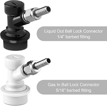 6.5Gal Stainless Steel Mini Ball Lock Keg with Quick Disconnect Set | Food-Grade Stainless Steel, Portable Design with Dual Handles,Easily Stackable, Features Ball Lock System and Relief Valve