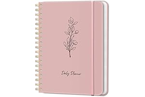 KitLife Daily Planner 2022: Undated Daily Planner With Hourly Schedule, To Do List Spiral Notebook