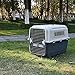 Elevon Plastic Kennels Pet Carrier Rolling Plastic Airline Approved Wire Door Travel Dog Crate, Medium (26.5