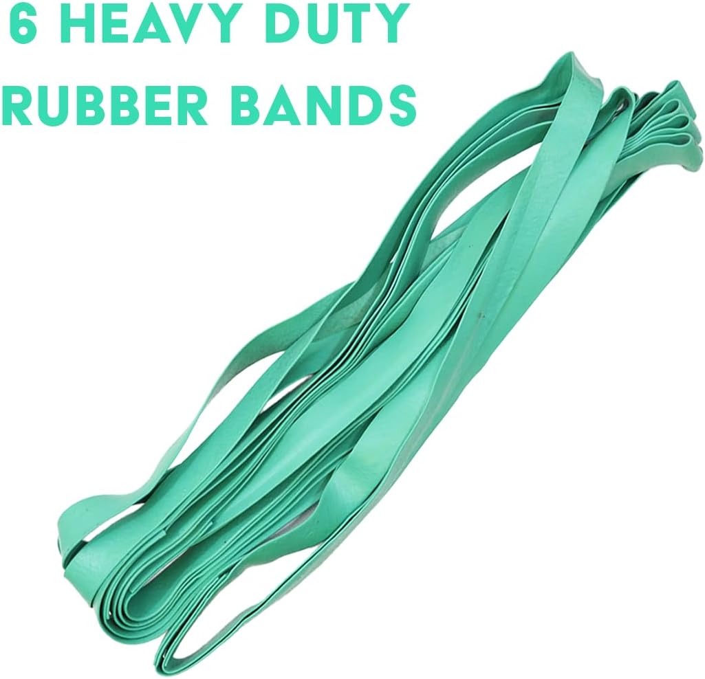 Rubber Bands for 55-60 Gallon Trash Cans (6 Pack) - Heavy Duty Wide & Thicker - Pro Value