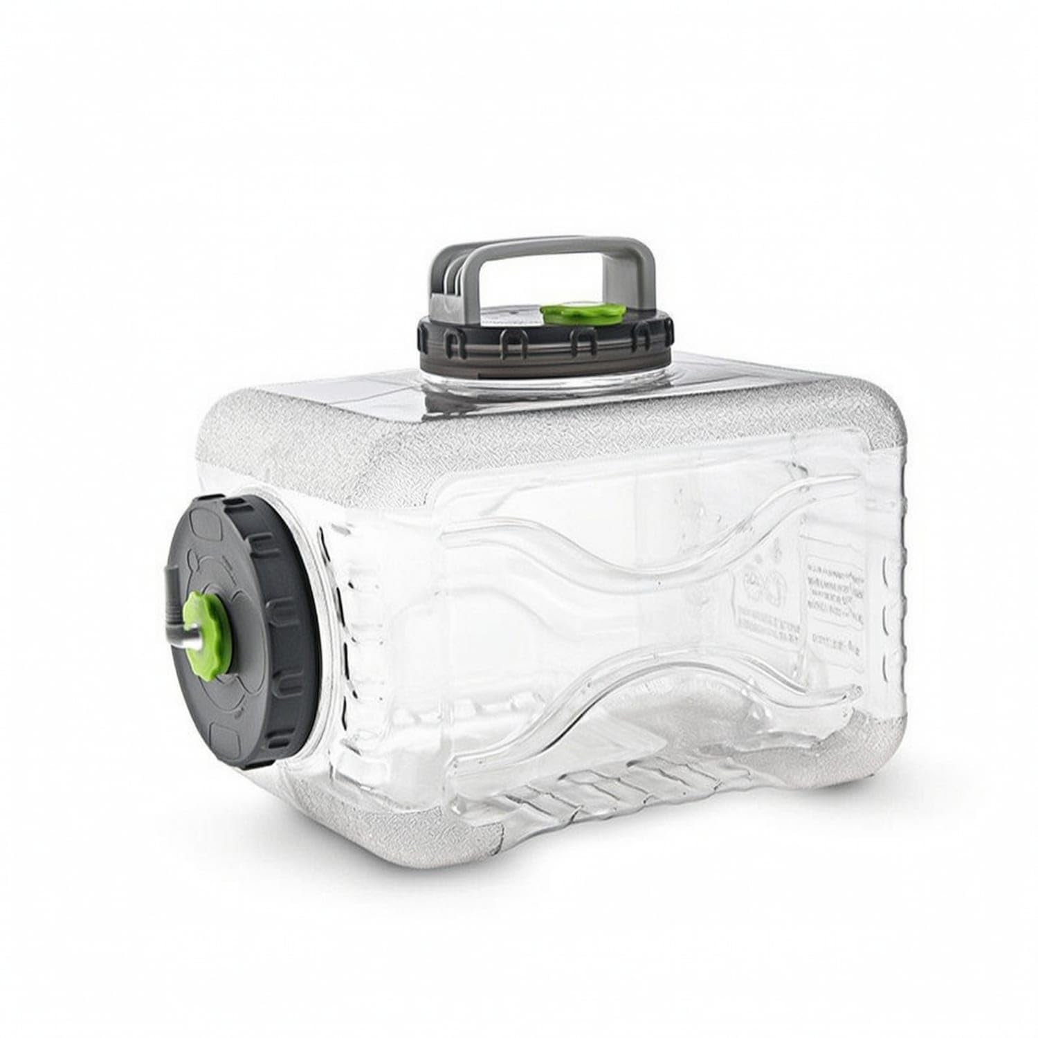 Transparent Water Container with Tube Two-wayOpening Water Container with Lid Portable Container Multipurpose for Campers, Camping, Car Travel, 8L, Lay-Flat Clear-picture-28
