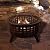 Fire Pit Set, Wood Burning Pit - Includes Spark Screen and Log Poker - Great for Outdoor and Patio, 26Â” Round Metal Firepit by Pure Garden