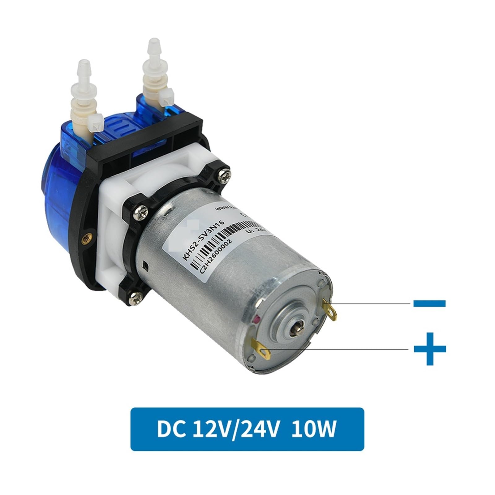 Maszyna do napełniania, 170-300 ml/min KHS2 pompa perystaltyczna 12 V/24 V silnik prądu stałego pompa dozująca o wysokim przepływie do wsparcia laboratoryjnego CW/CCW(KHS2-SW3N40-12V)