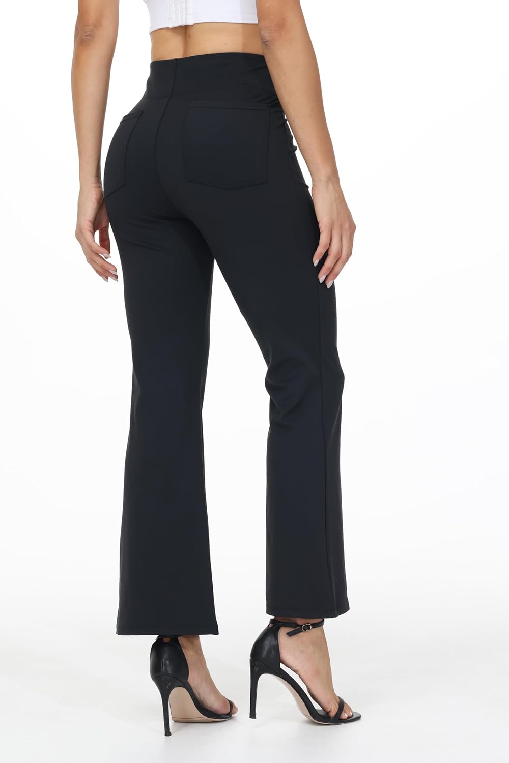 Dress Pants Women Business Casual Work Trousers High Waisted with Pockets Stretch Bootcut Pull On Office Slacks - Image 2