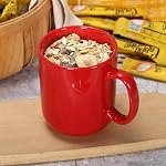 20 OZ Large Coffee Mug, Smilatte M016 Plain Ceramic Big Tea Cup with Handle for Dad Men, Red