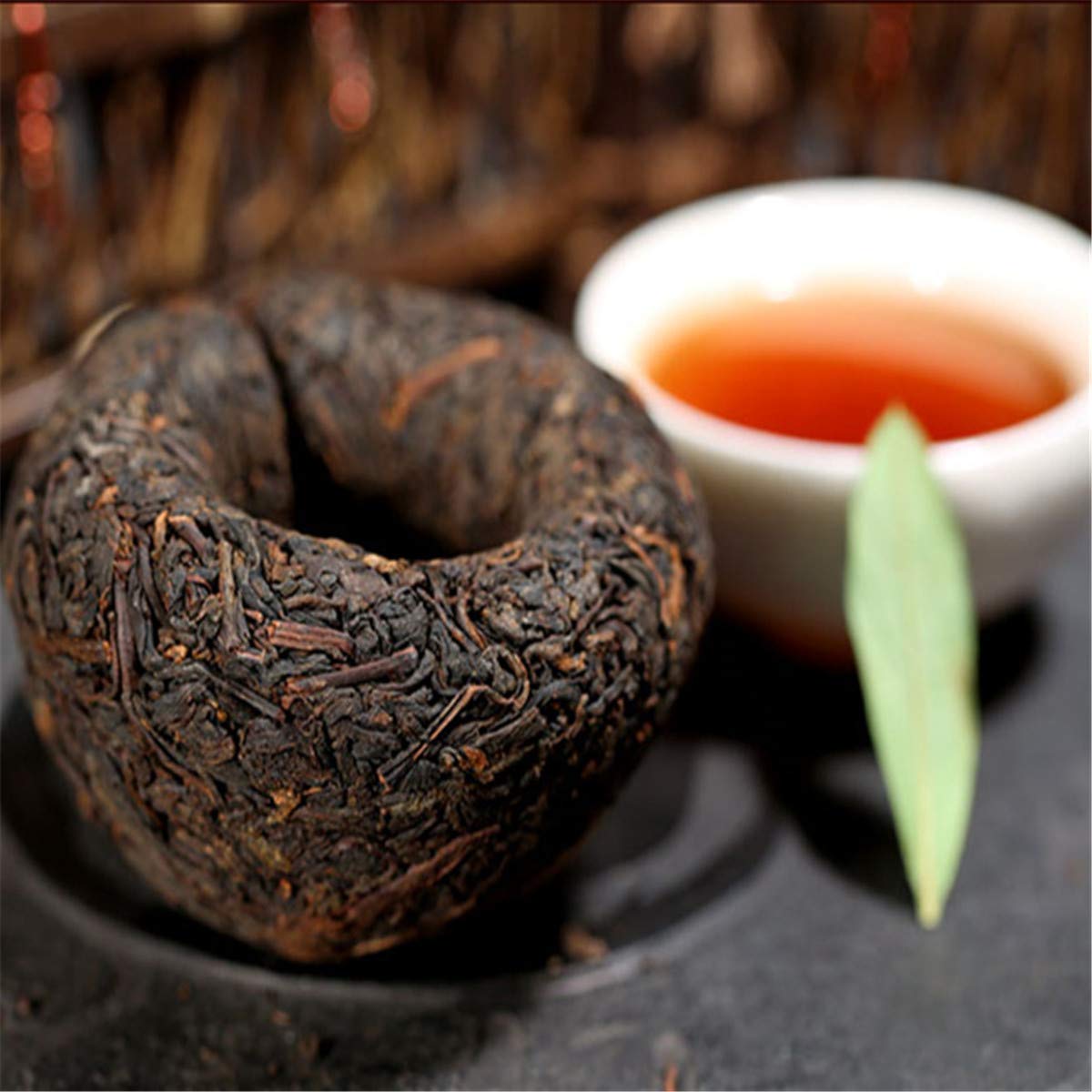 HELLOYOUNG Pu-Erh Tee 500g (1.1LB) Reifer Pu'er Tee Alter Puer Tee Schwarzer Tee Gekochter Pu-Erh Tee Chinesischer Tee Gesunder Puerh Tee Roter Tee Grüner guter SHU Cha