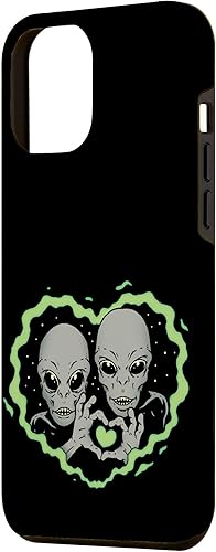 Vista 11 de iPhone 13 Pro Alien Funny Cute UFO Aliens Love Heart Case