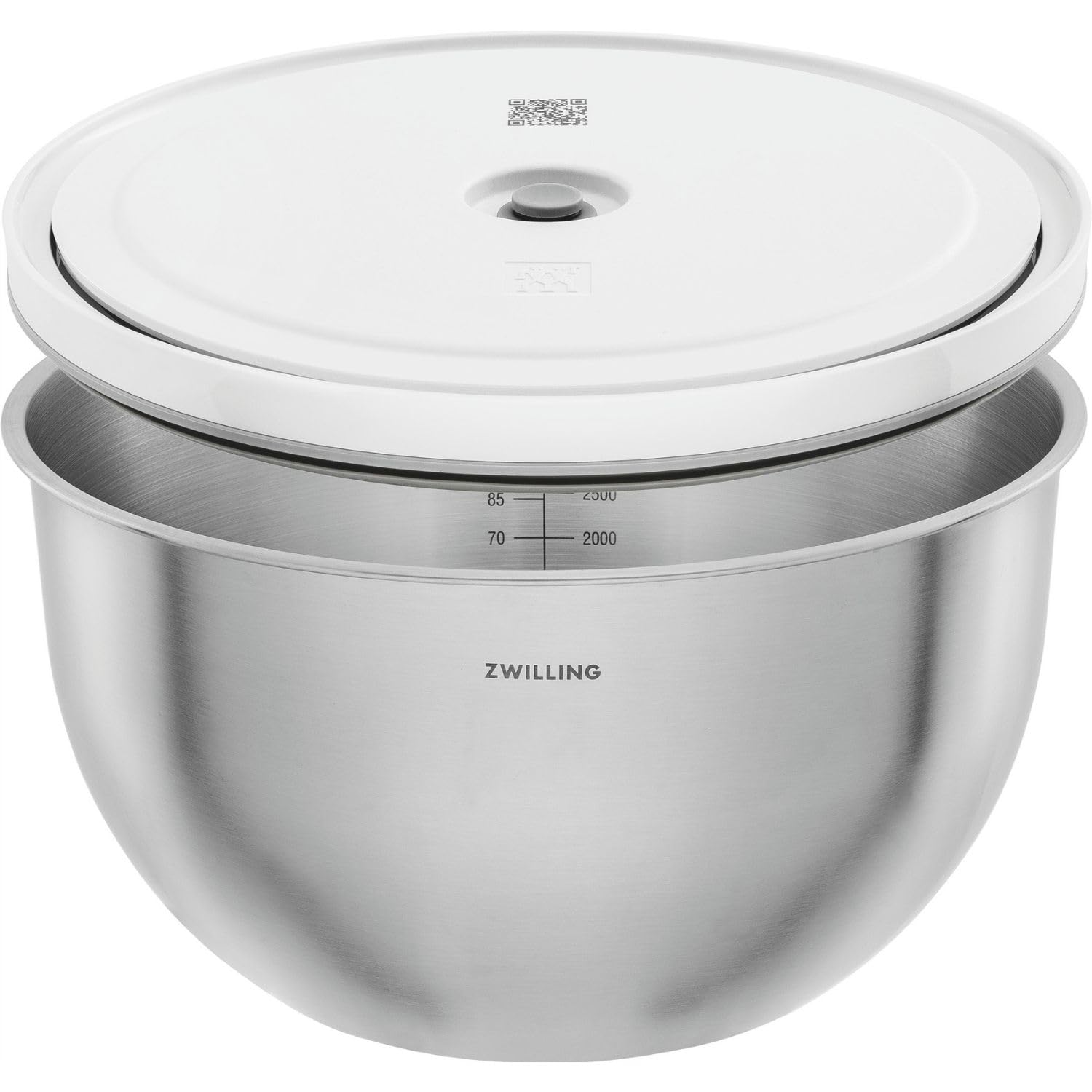 ZWILLING Z1030-859 Fresh & Save - Ciotola sottovuoto grande, 9.4 in / 24 cm, in acciaio inox, con coperchio ermetico, contenitore sottovuoto