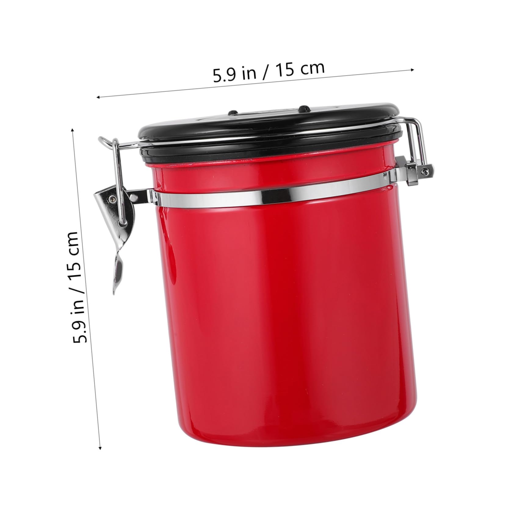 Lurrose 1pezzi Contenitore Sigillato in Acciaio Resistente Per Chicchi Di Caffè Barattolo Per Conservazione Domestica Utilizzabile Come Decorazione Da Scrivania