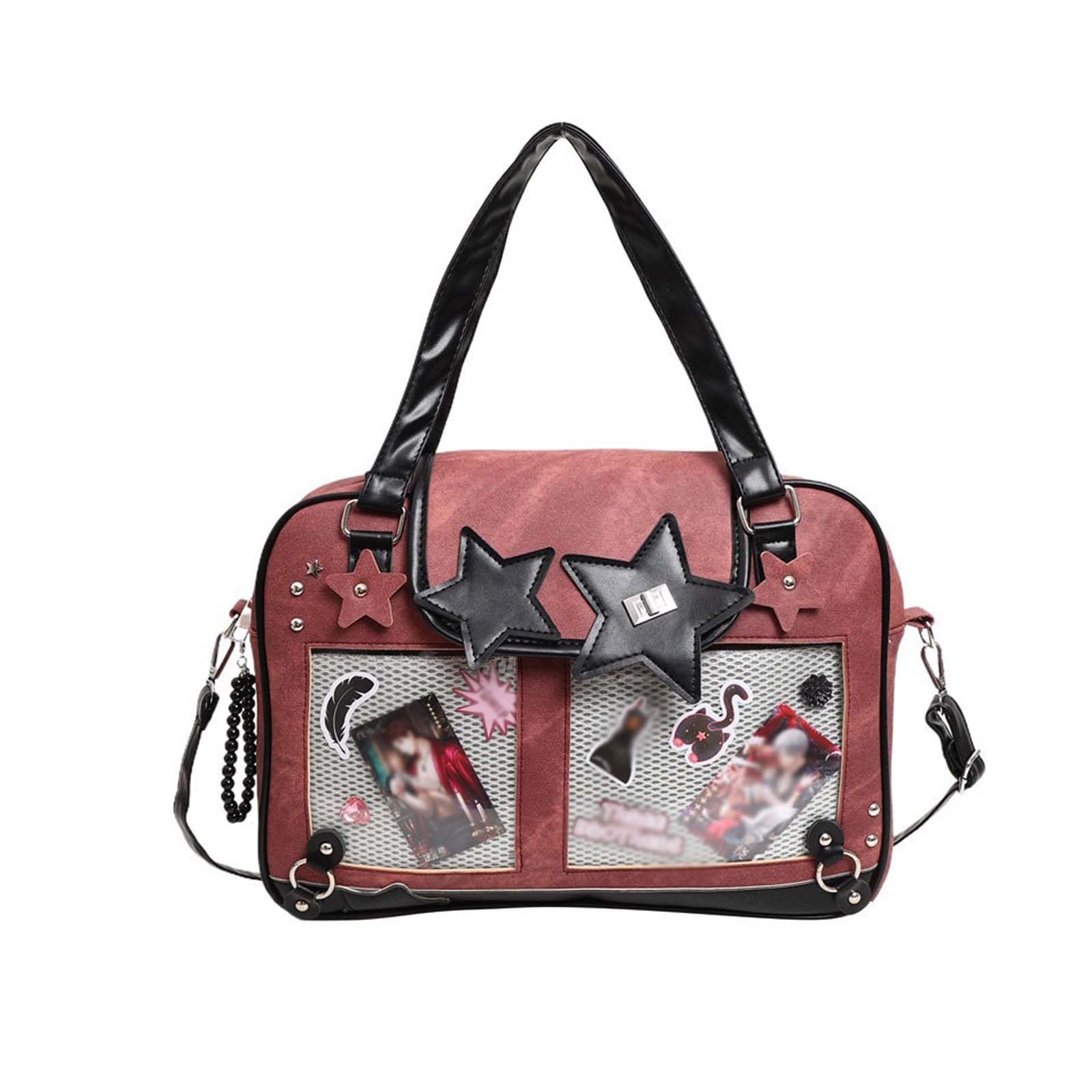 Japanese ribbon itabag large capacity badge display bag anime versatile tote bag