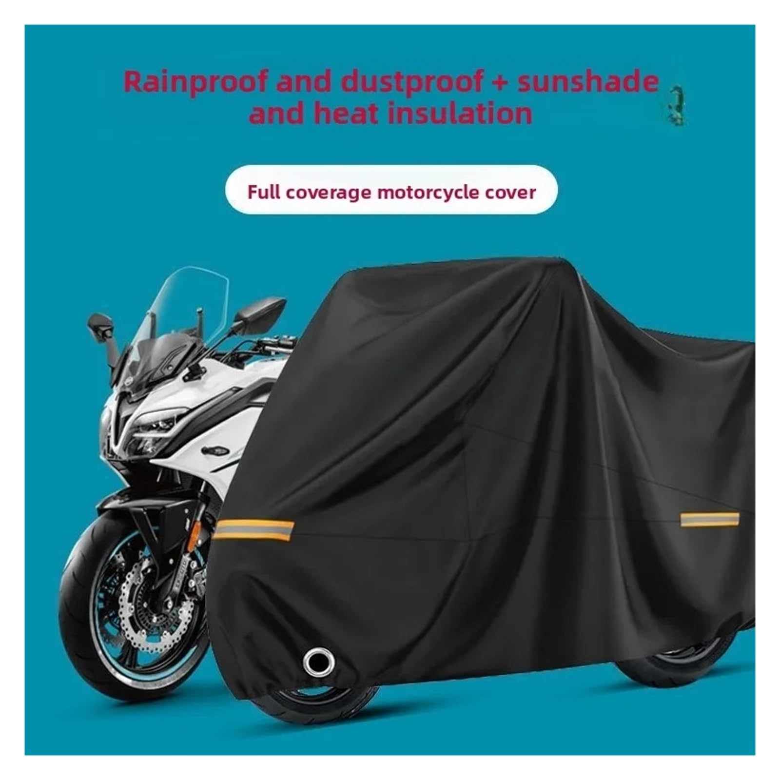 Funda para Moto Scooter para Cubierta Universal Cobertura Total para Motocicleta Oxford Gruesa Protección Solar Resistent Resistente Temperaturas