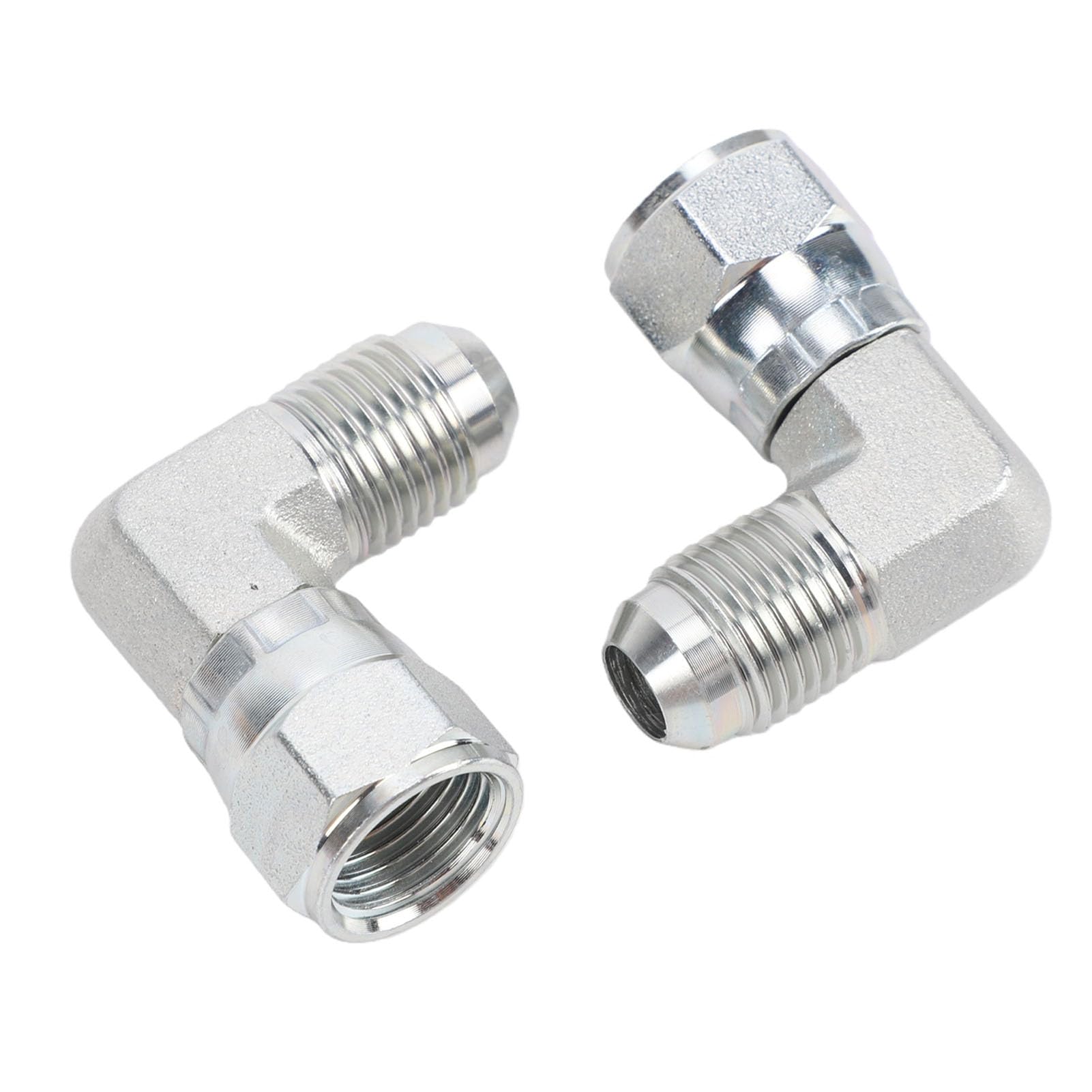 Eujgoov Raccord Adaptateur Hydraulique, 3,8 Pouces, Coude évasé à 37