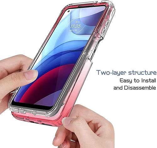 Miniatura 4 de Funda transparente compatible con Moto G Power 2021 (no compatible con la versión 2020), funda Motorola G Power, bonita funda protectora de TPU de