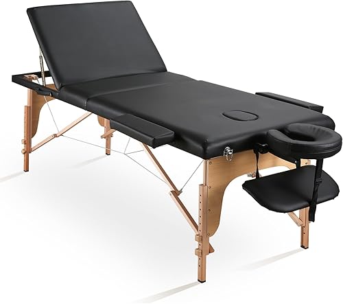 Mesa de masaje portátil, cama de masaje, cama de spa, 84 pulgadas, ajuste de altura profesional a 496 libras, estuche de transporte ligero y