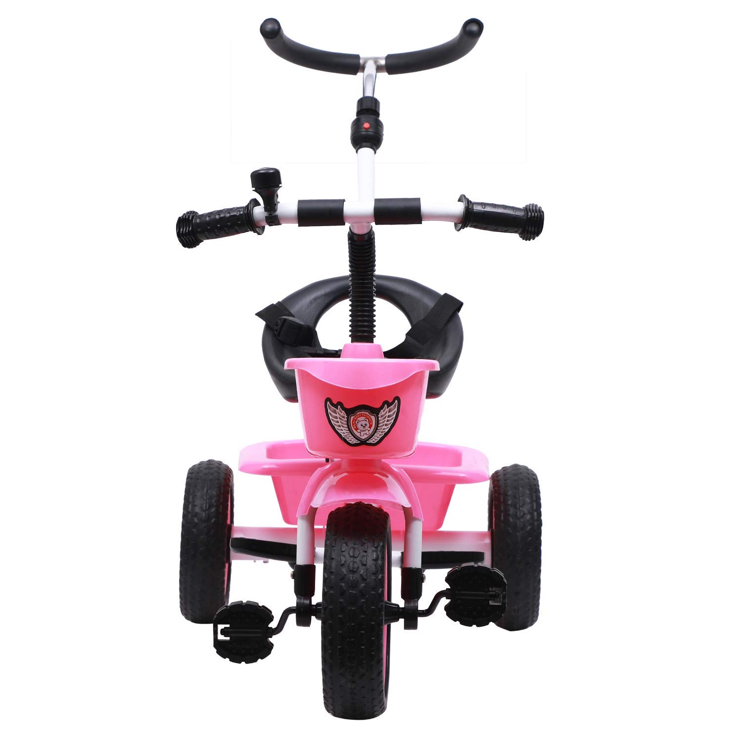 JoyRide Metal Tricycle with Parent Push Handle (Pink) 1