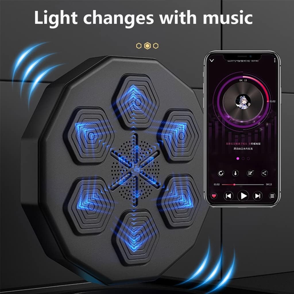 Boxing Machine Wall Mounted Music Boxing Machine Light Moves with Music Indoor with Boxing Glove Kids Other Boxing Equipment Game Products Machine Rechargeable