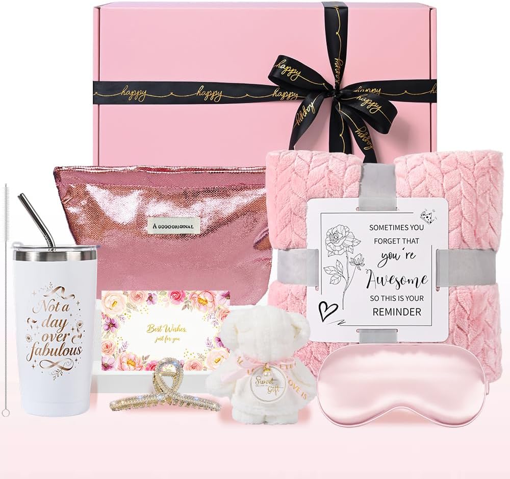 Valentine’s Day Gifts for Her, Birthday Gifts for Women, Luxury Self Care Gift Basket, Get Well Soon Box, Ideal Mother's Day Christmas Gift for Mom Wife Daughter Sister Friends, Gift for Travellers