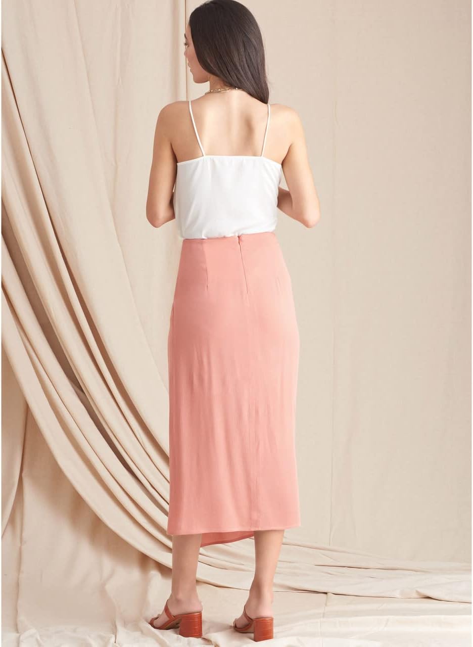 Simplicity SS9607H5 Misses' Faux Wrap Skirt Sewing Pattern Packet, Design Code S9607, Sizes 6-8-10-12-14