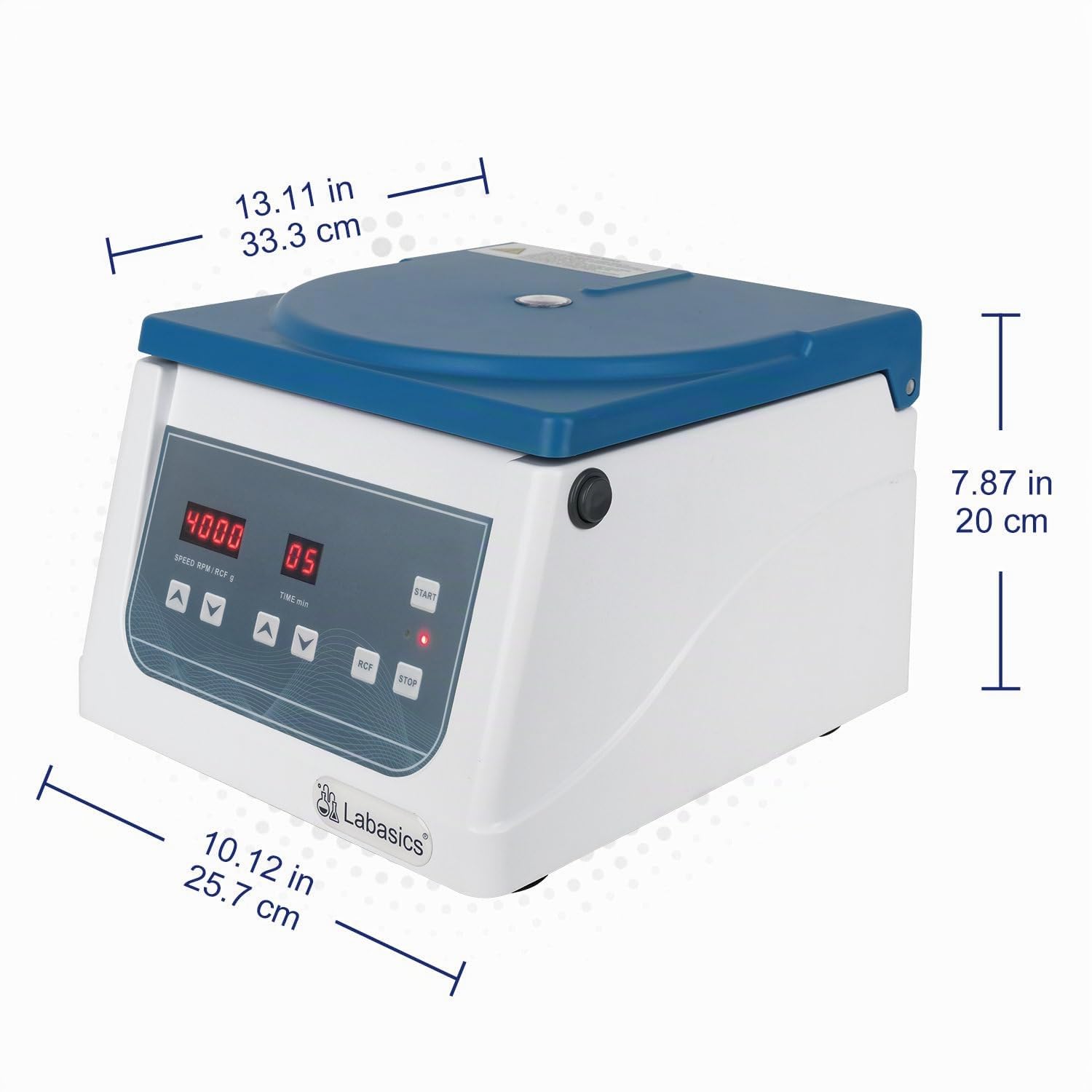 Labasics Centrifugeuse de Paillasse, 220V/60Hz, Centrifugeuse Numérique Basse Vitesse avec Rotor D'angle 15 ml x 8, Vitesse Maximale de 4000 TR/MIN, Force Centrifuge Maximale de 1780xg