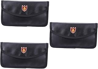 Ciieeo 3Pcs Saco De Arquivo À Prova De Fogo Pasta De Arquivo Organizador Saco De Documentos Armário De Arquivo Com Bloqueio Bolsa De Armazenamento Segura À Prova De Fogo Escondido Sacos