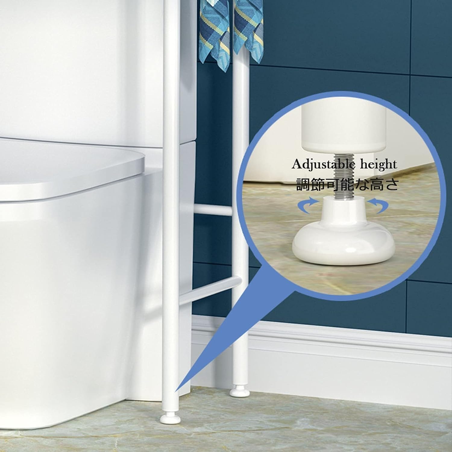Scaffali da Bagno Scaffali Salvaspazio Scaffali Forati per Lavatrice Scaffale Sopralavatrice Sopra Toilette Mobiletti Bagno Scaffale Lavanderia Scaffale Sopra Scaffali Bagno Salva Spazio (TOILETTE)