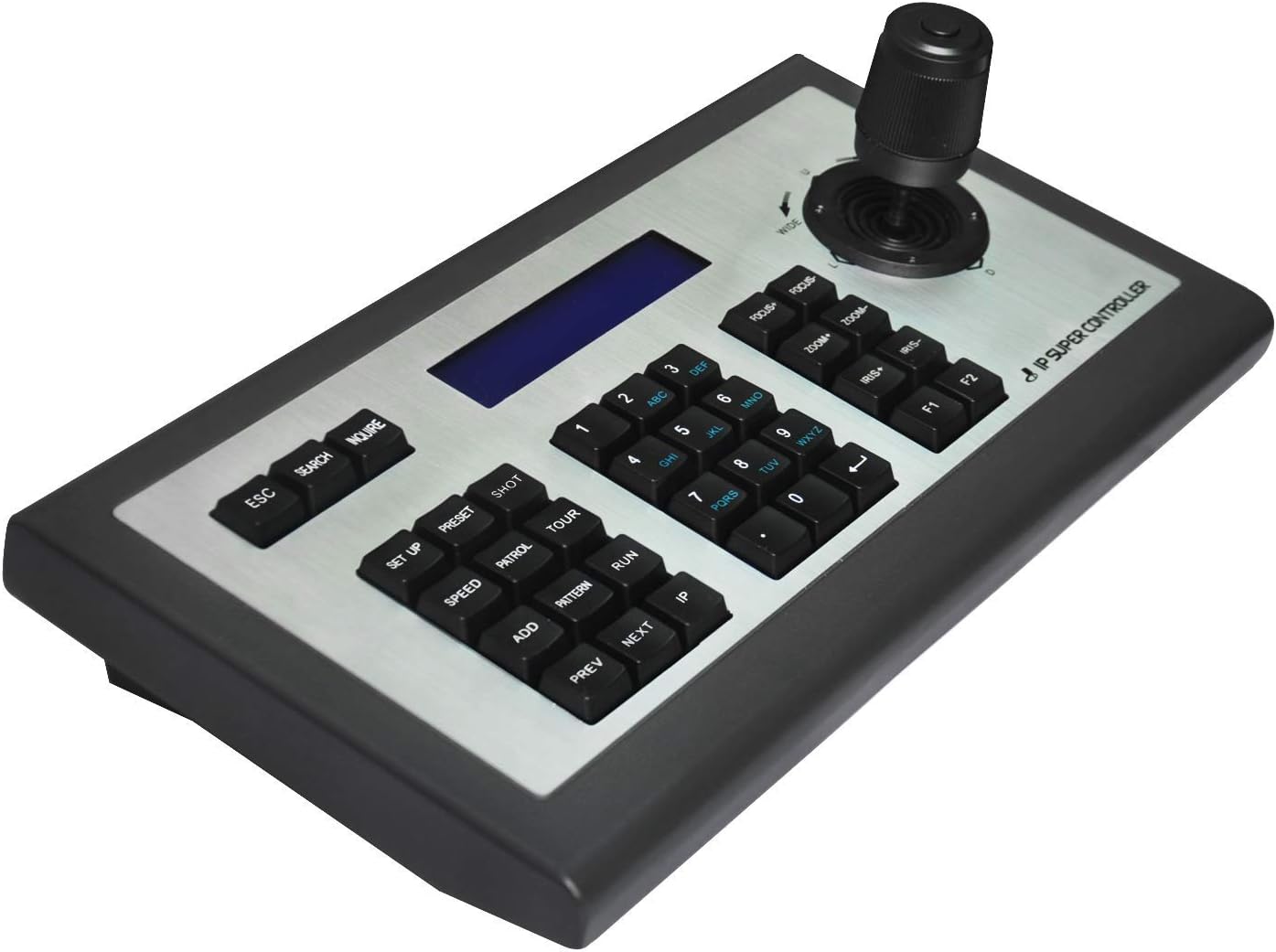 Network Keyboard LEFTEK,IP Keyboard 4D IP PTZ Controller with LCD monitor display Onvif Protocol KeyBoard For IP PTZ Camera Compatible with Hikvision/Dahua/TVT/Uniview/XM/Jovision Brand etc.