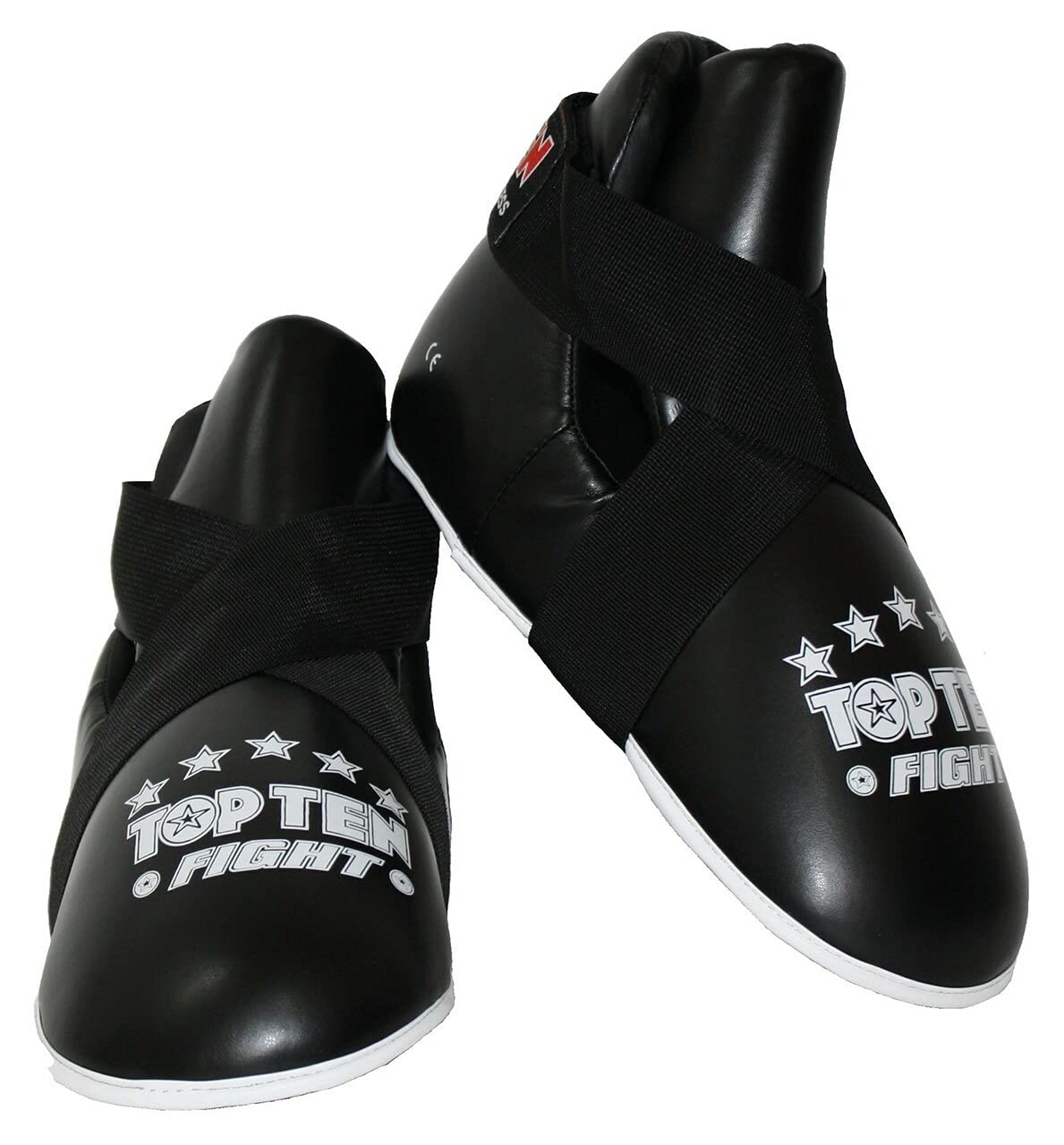 Playwell Top Ten Competition Vinyl Semi Contact Sparring Boots - Black (Medium)