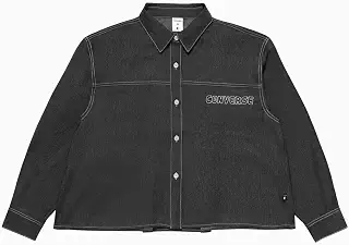 SYNTHETIC DENIM SHIRT L BLACK