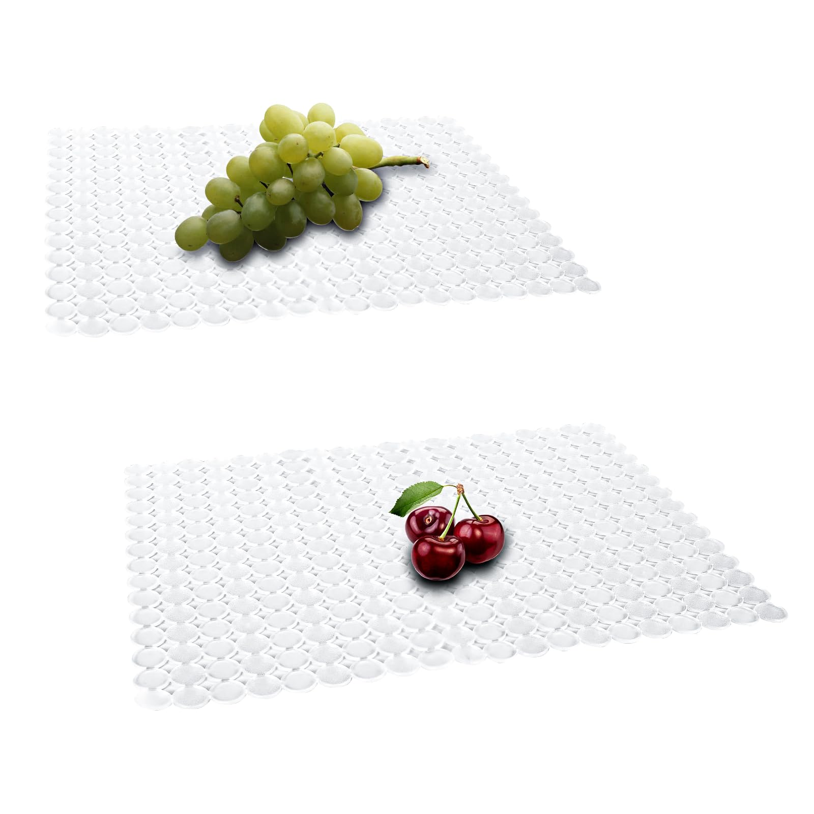 ASelected 2 Pcs Kitchen Sink Mats,Adjustable PVC Sink Mat Protector,40 x 30 cm Sink Drainer Mat Clear Cut to Size Draining Mat Dish Drying Mat for Stainless/Porcelain Steel Sink,Bathroom Kitchen Sink