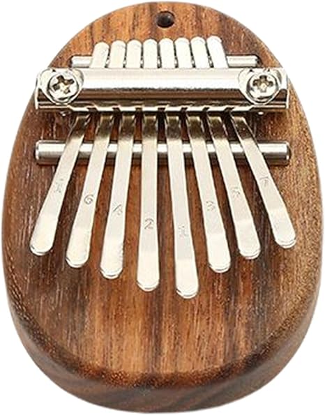 Amazon Co Jp ポータブルサムピアノ かわいいミニカリンバ初心者楽器 8キー木製ハンドヘルドキーボード子供用ポケットフィンガーペンダントギフト Feichai 楽器 音響機器