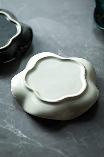 Miniatura 78 de Soporte para cuchara para estufa, soporte de cuchara a cuadros de 5.3 pulgadas, soporte para utensilios, soportes de cuchara de cerámica para barra