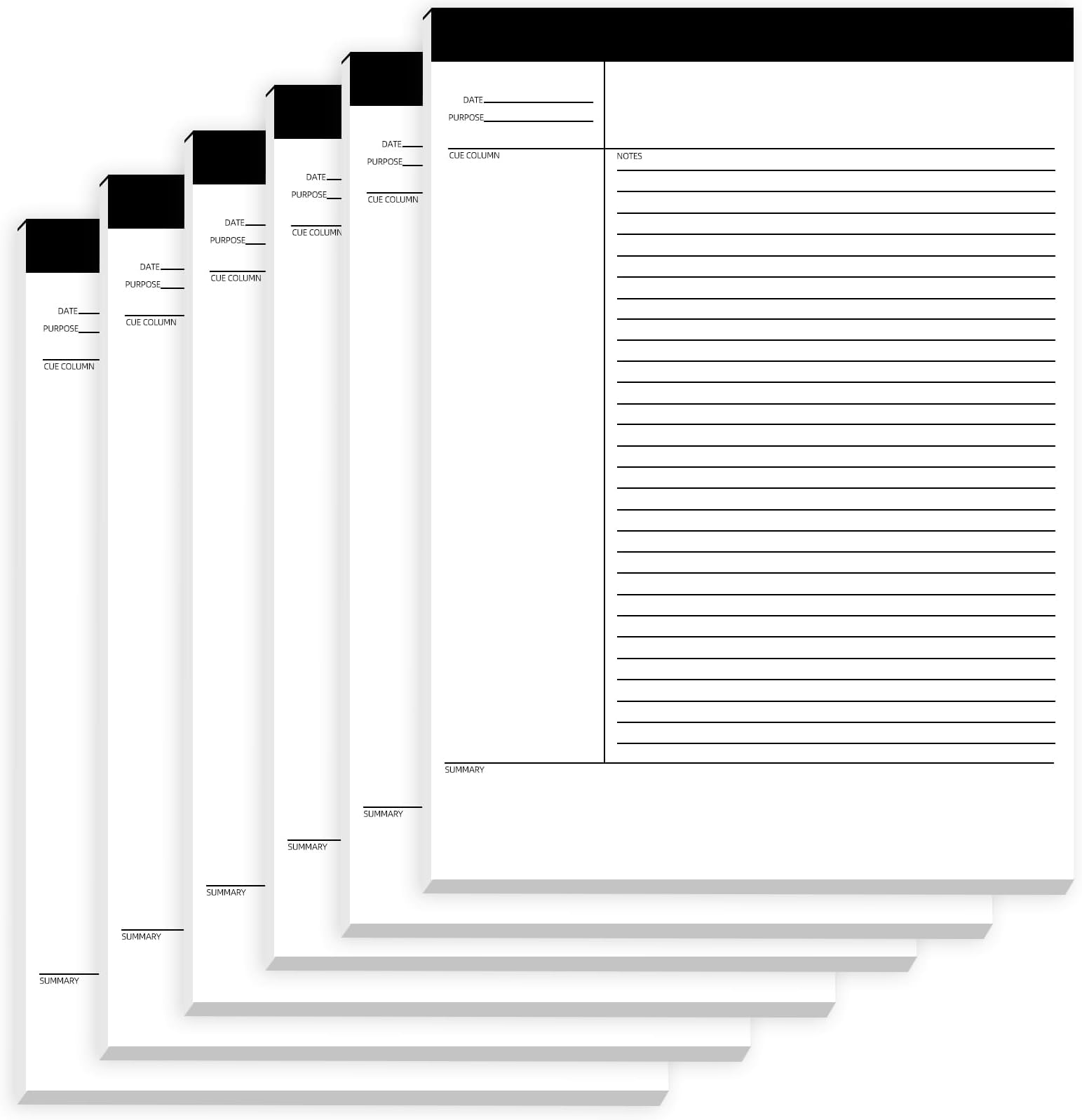 Mymazn Legal Pads 8.5 x 11 with Date on Top, Narrow Ruled